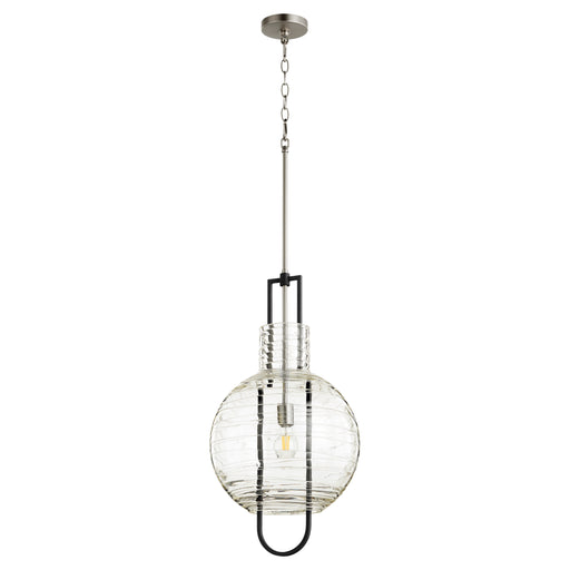 Quorum Home Quorum - 89-14-6965 - One Light Pendant - Textured Black w/ Satin Nickel