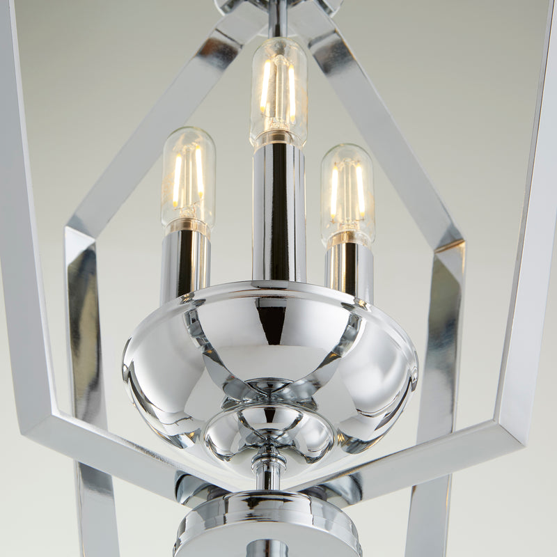 Quorum Home Quorum - 894-3-14 - Three Light Entry Pendant - Chrome