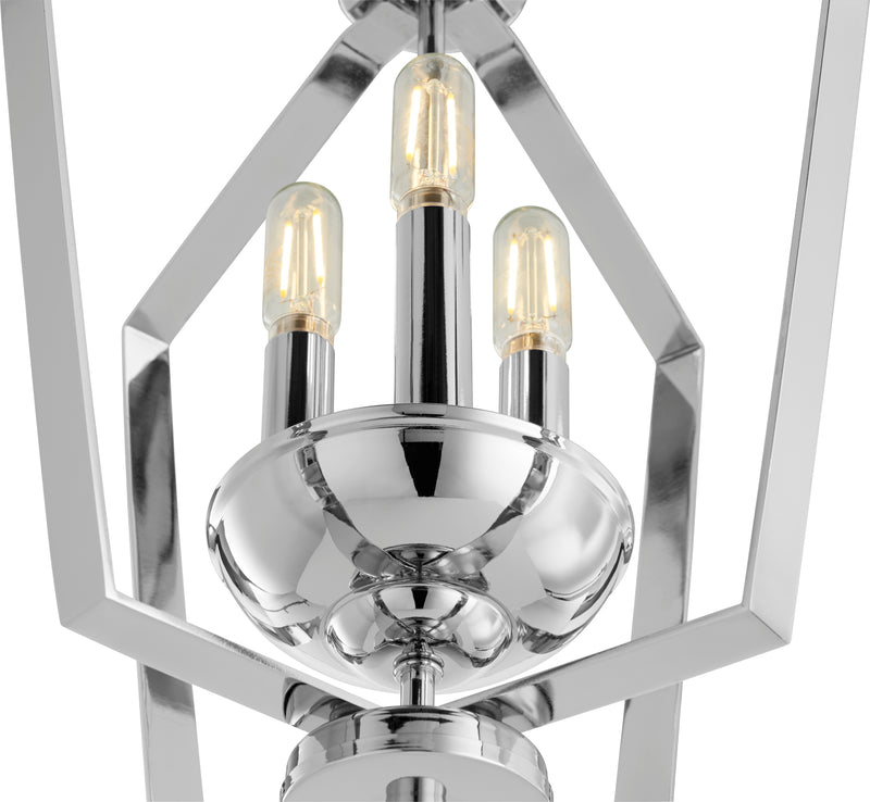 Quorum Home Quorum - 894-3-14 - Three Light Entry Pendant - Chrome