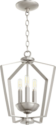 Quorum Home Quorum - 894-3-65 - Three Light Entry Pendant - Satin Nickel