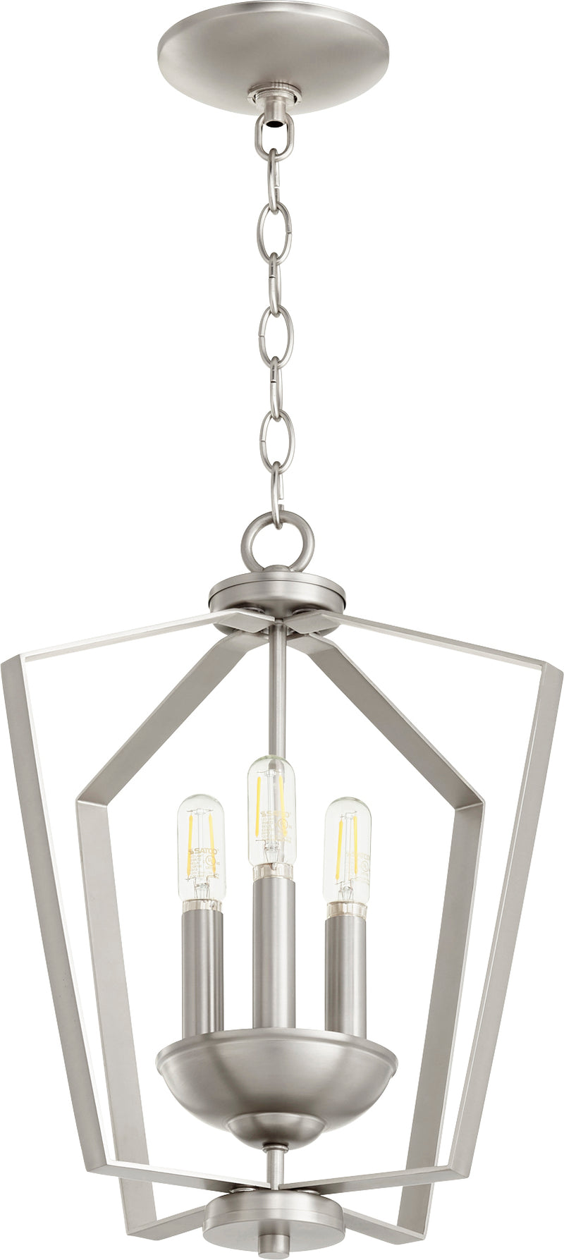 Quorum Home Quorum - 894-3-65 - Three Light Entry Pendant - Satin Nickel