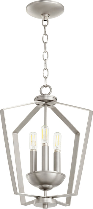 Quorum Home Quorum - 894-3-65 - Three Light Entry Pendant - Satin Nickel