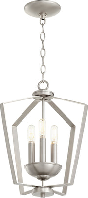 Quorum Home Quorum - 894-3-65 - Three Light Entry Pendant - Satin Nickel