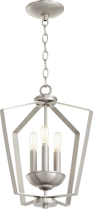 Quorum Home Quorum - 894-3-65 - Three Light Entry Pendant - Satin Nickel