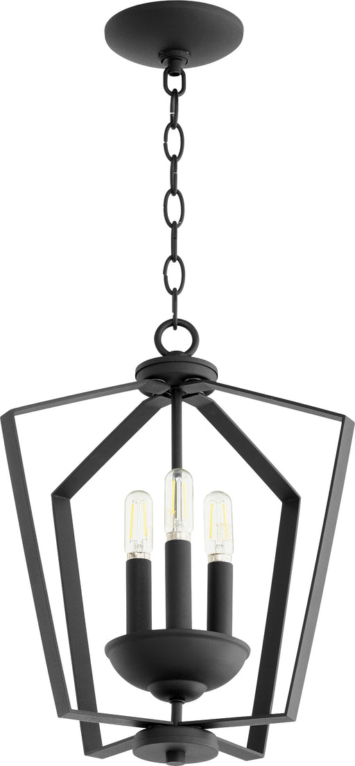 Quorum Home Quorum - 894-3-69 - Three Light Entry Pendant - Textured Black