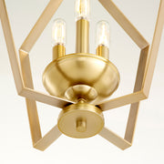 Quorum Home Quorum - 894-3-80 - Three Light Entry Pendant - Aged Brass
