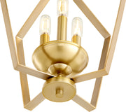 Quorum Home Quorum - 894-3-80 - Three Light Entry Pendant - Aged Brass