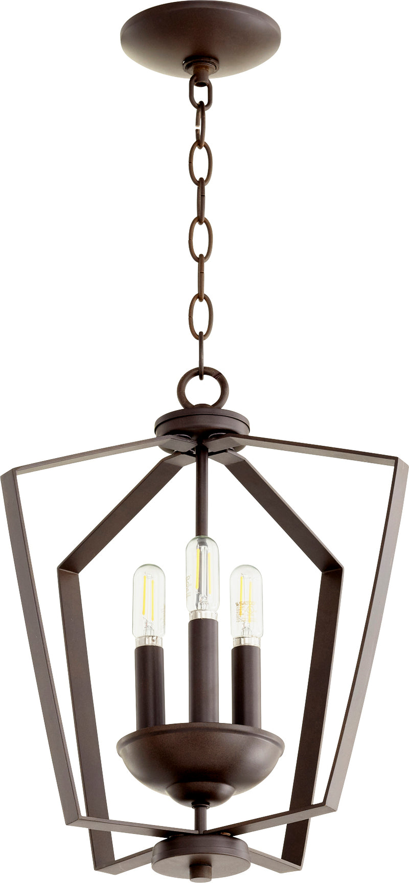 Quorum Home Quorum - 894-3-86 - Three Light Entry Pendant - Oiled Bronze