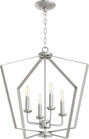 Quorum Home Quorum - 894-4-65 - Four Light Entry Pendant - Satin Nickel