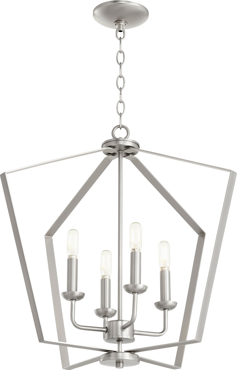 Quorum Home Quorum - 894-4-65 - Four Light Entry Pendant - Satin Nickel