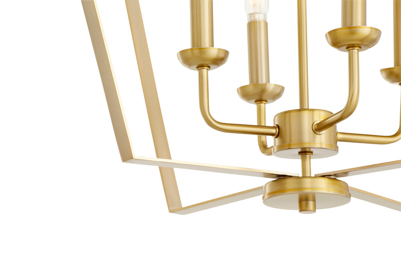 Quorum Home Quorum - 894-4-80 - Four Light Entry Pendant - Aged Brass