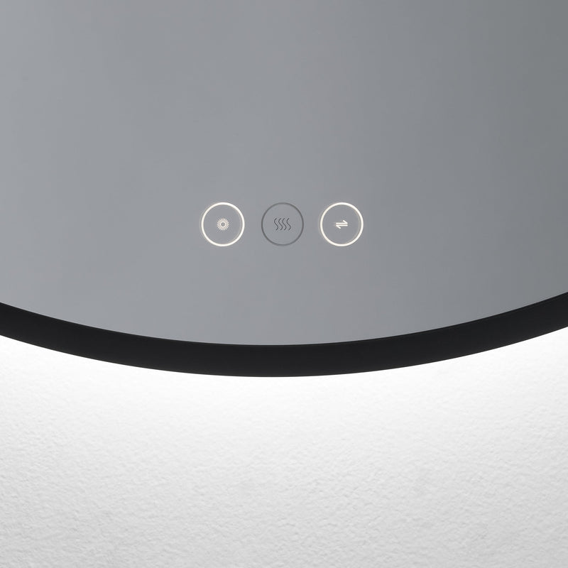 Soleil 30" LED Mirror- Matte Black