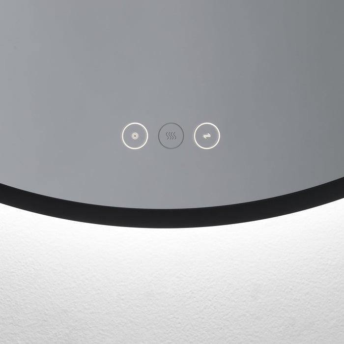 Soleil 30" LED Mirror- Matte Black
