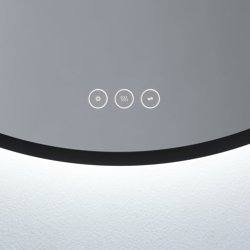 Soleil 30" LED Mirror- Matte Black