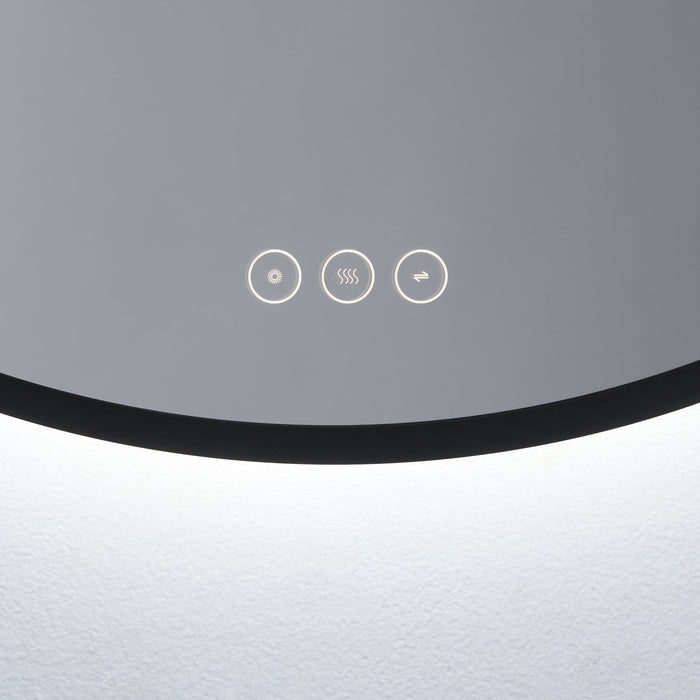 Soleil 30" LED Mirror- Matte Black