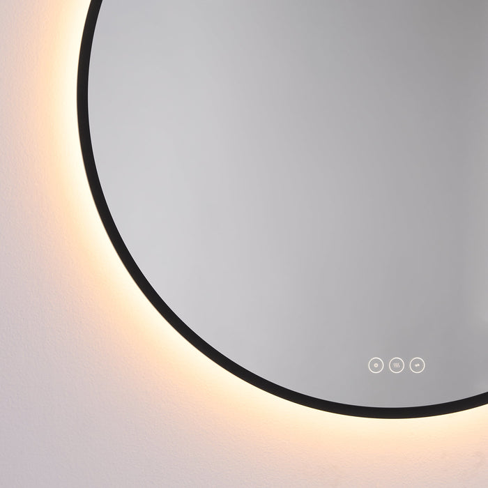Soleil 30" LED Mirror- Matte Black