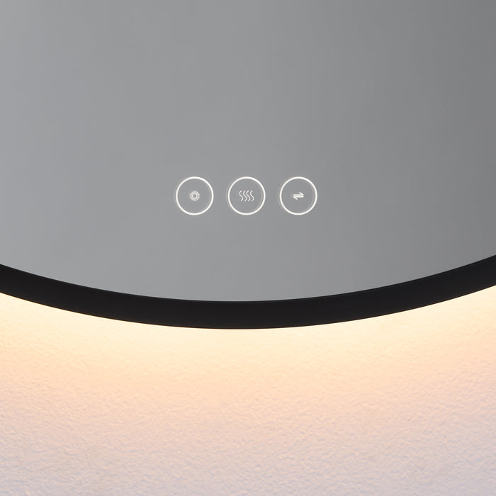 Soleil 30" LED Mirror- Matte Black