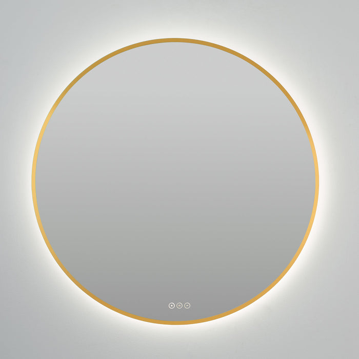 Soleil 36" LED Mirror- Brushed Brass