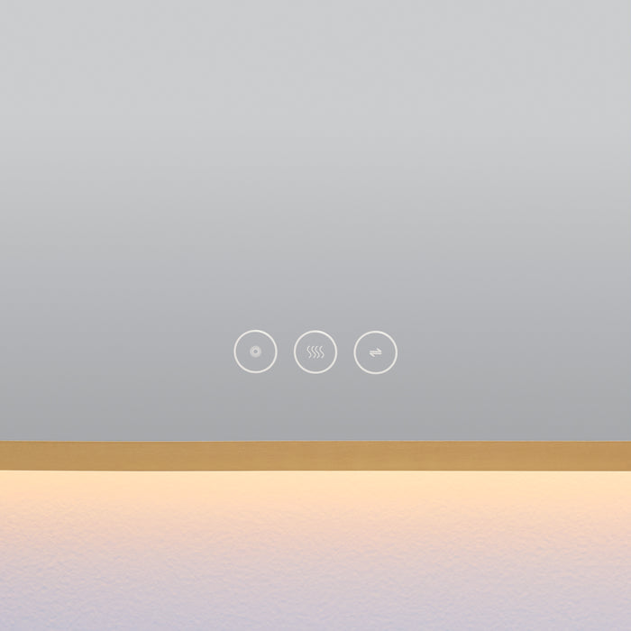 Aero 24'”X36“ LED Mirror- Brushed Brass