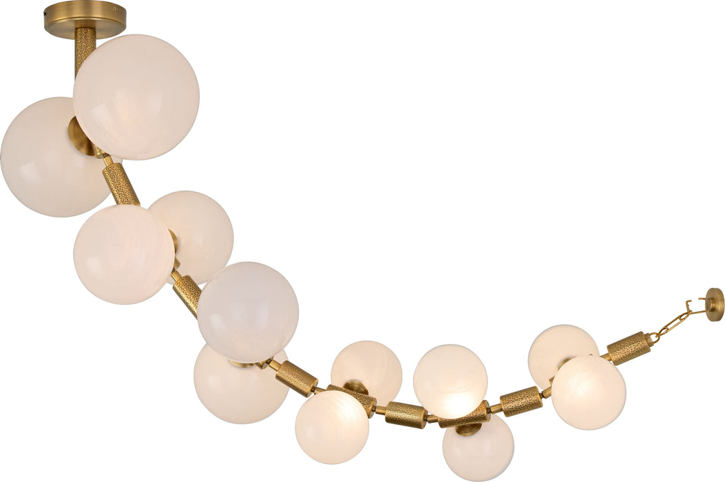 REDONDA 12 Light 5CCT LED Pendant - Brushed Brass