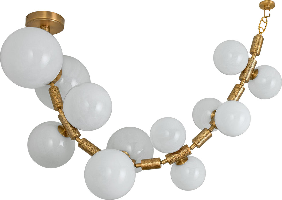 REDONDA 12 Light 5CCT LED Pendant - Brushed Brass