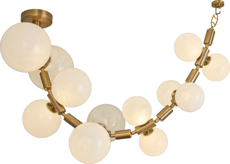 REDONDA 12 Light 5CCT LED Pendant - Brushed Brass