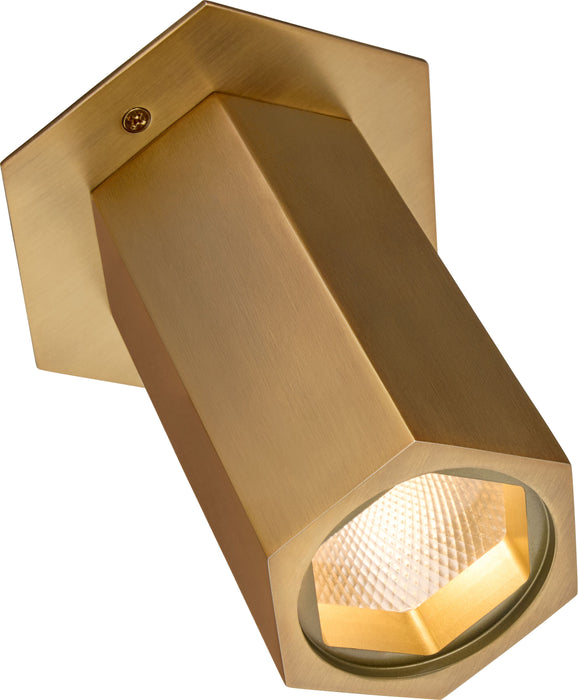 KORBA 1 Light 5CCT LED Hexagon Bullet - Brushed Brass