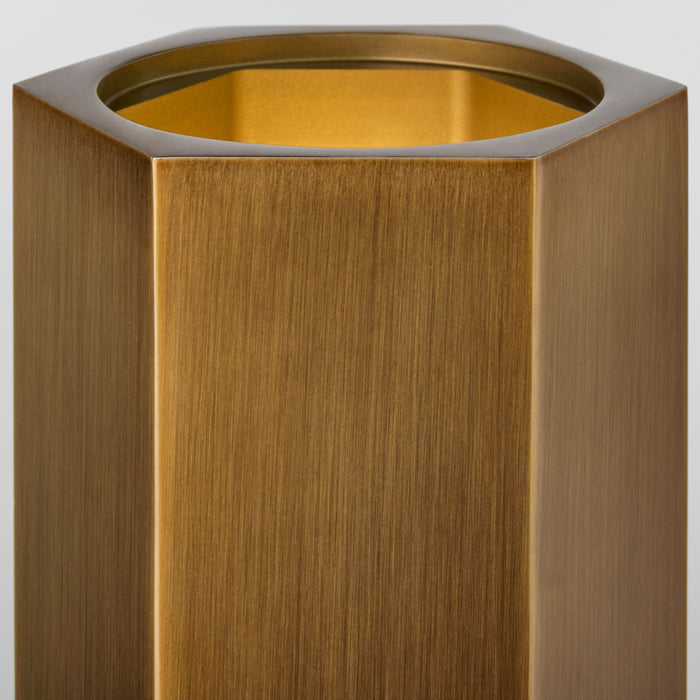 KORBA 1 Light 5CCT LED Hexagon Bullet - Brushed Brass