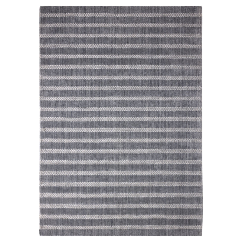 Laid Back Luxe Blue Gray Ivory Stripe - A2006 - 5' x 8'