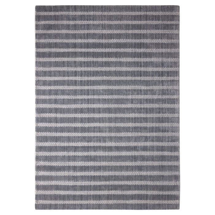Laid Back Luxe Blue Gray Ivory Stripe - A2006 - 5' x 8'