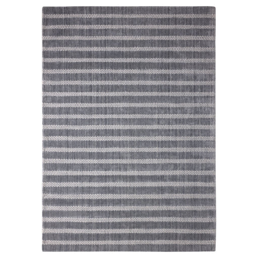 Laid Back Luxe Blue Gray Ivory Stripe - A2006 - 12' x 15'