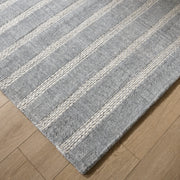 Laid Back Luxe Blue Gray Ivory Stripe - A2006 - 5' x 8'