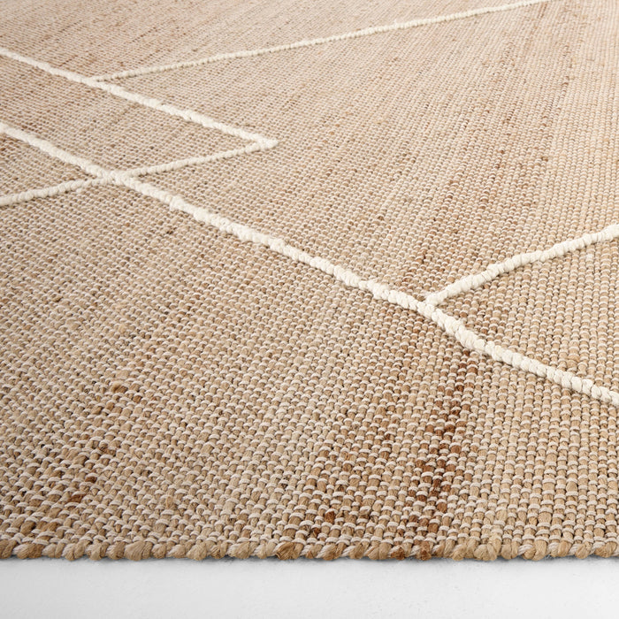 Nomad Natural Ivory Architectural Geometric - D7005 - 6' x 9'