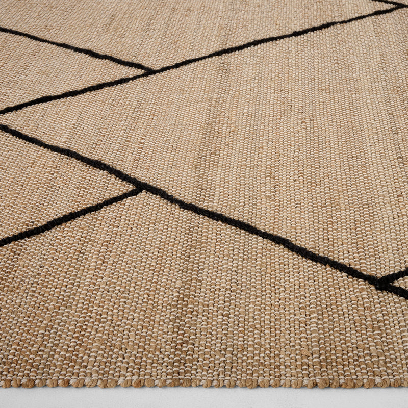 Nomad Natural Black Architectural Geometric - D7006 - 6' x 9'