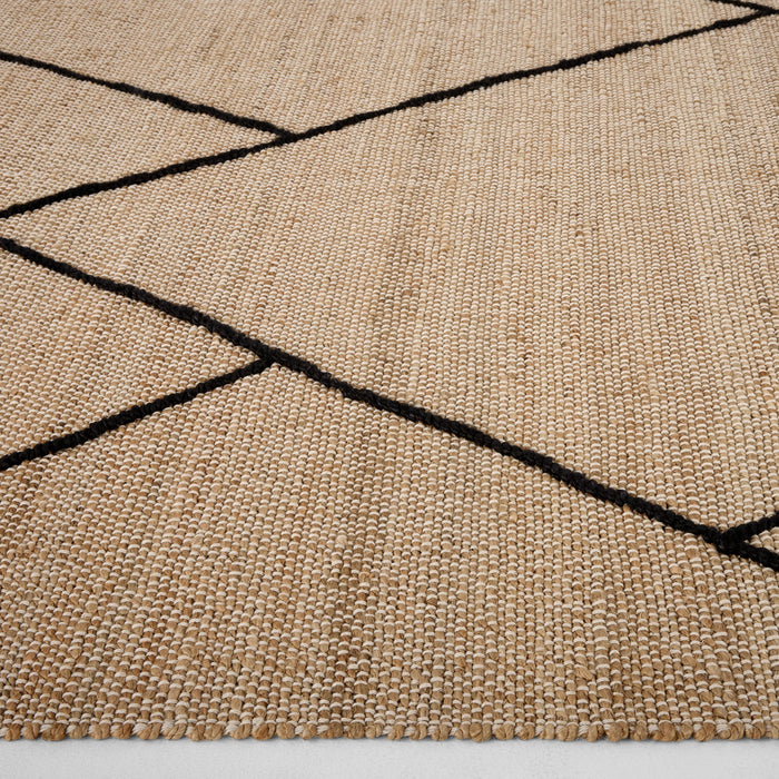 Nomad Natural Black Architectural Geometric - D7006 - 6' x 9'