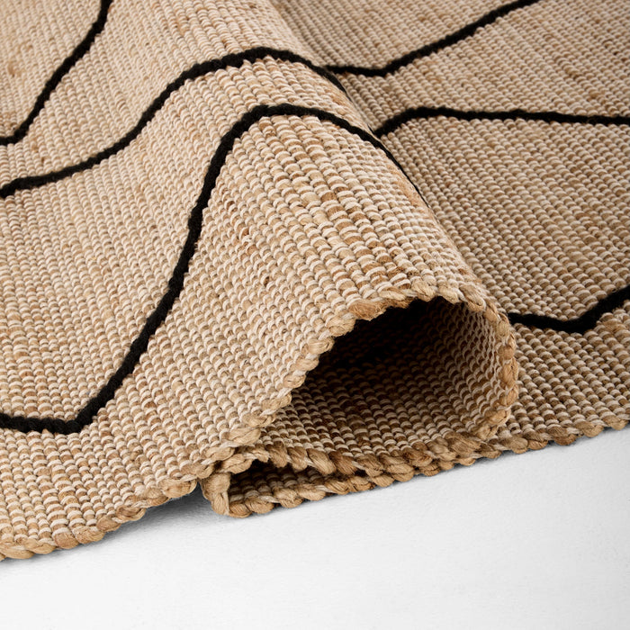 Nomad Natural Black Architectural Geometric - D7006 - 5' x 8'