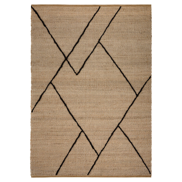 Nomad Natural Black Architectural Geometric - D7006 - 6' x 9'