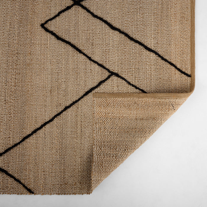 Nomad Natural Black Architectural Geometric - D7006 - 2' x 3'