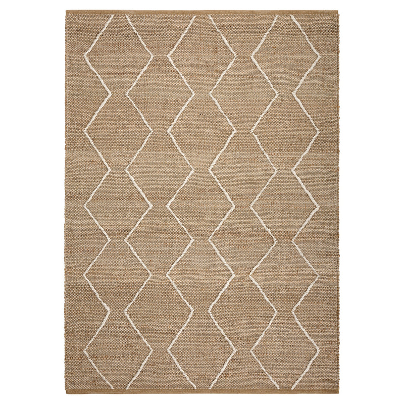 Nomad Camel White Tribal Geometric - D7007 - 5' x 8'