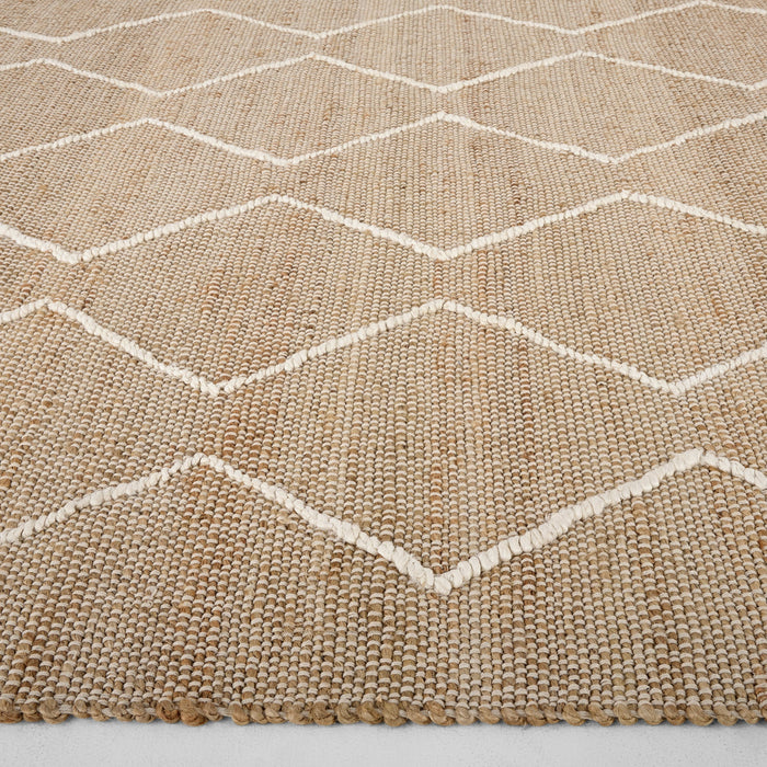 Nomad Camel White Tribal Geometric - D7007 - 10' x 13'
