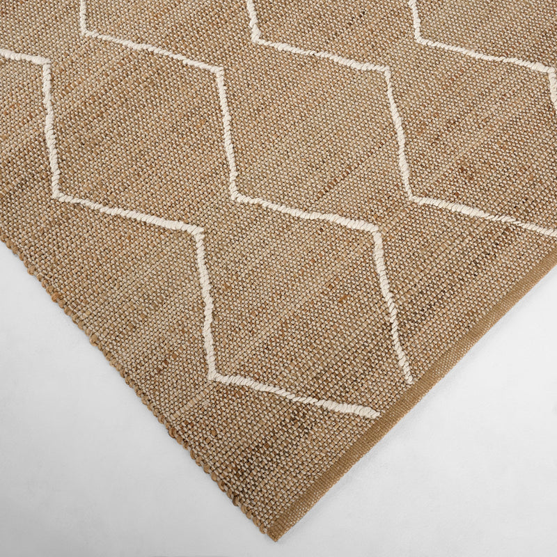 Nomad Camel White Tribal Geometric - D7007 - 5' x 8'