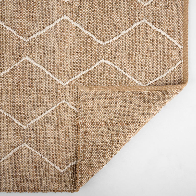 Nomad Camel White Tribal Geometric - D7007 - 5' x 8'