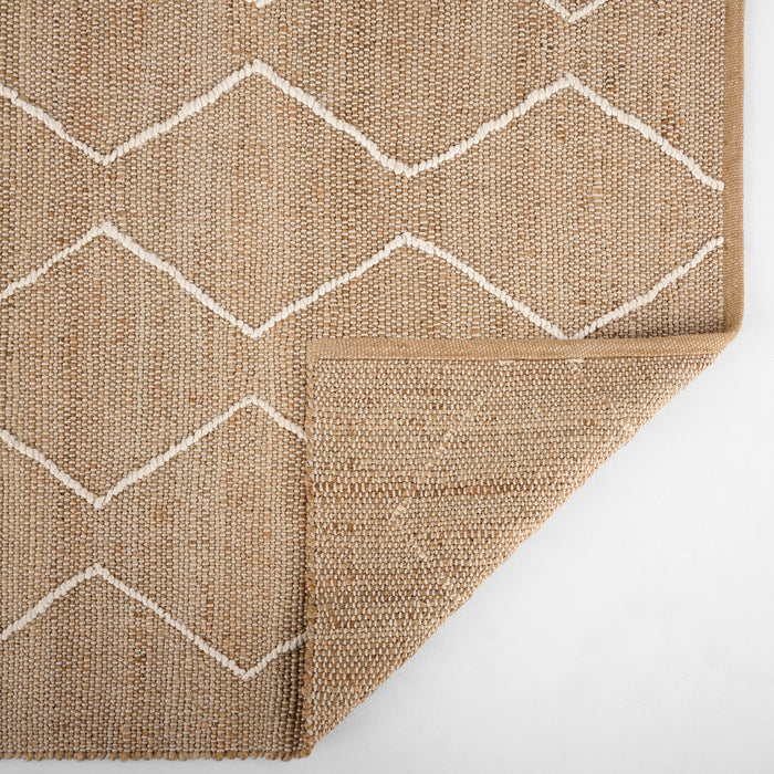 Nomad Camel White Tribal Geometric - D7007 - 10' x 13'