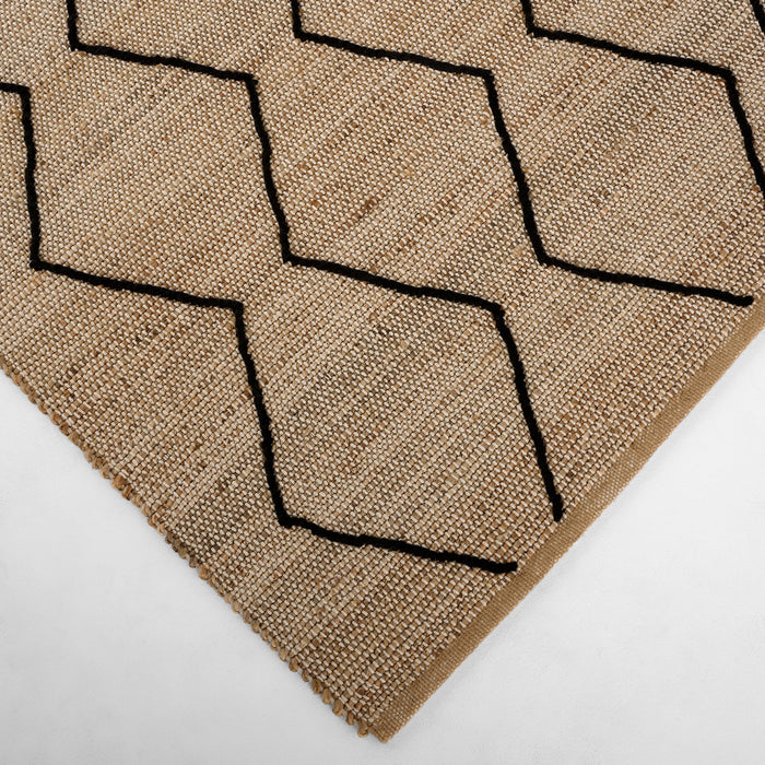 Nomad Camel Black Tribal Geometric - D7008 - 10' x 13'