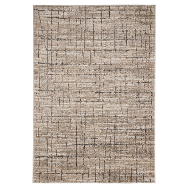 Drift Silver Charcoal Linear Grid - E1001 - 2' x 3'