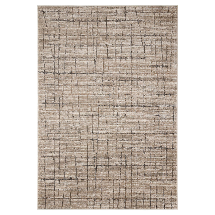 Drift Silver Charcoal Linear Grid - E1001 - 2' x 3'