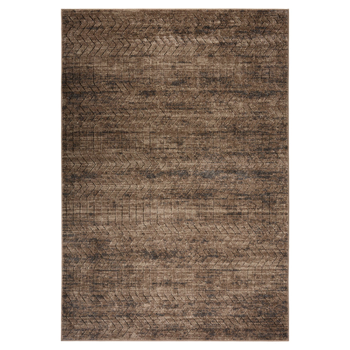 Drift Taupe Chevron Stripe - E1004 - 8' x 11'