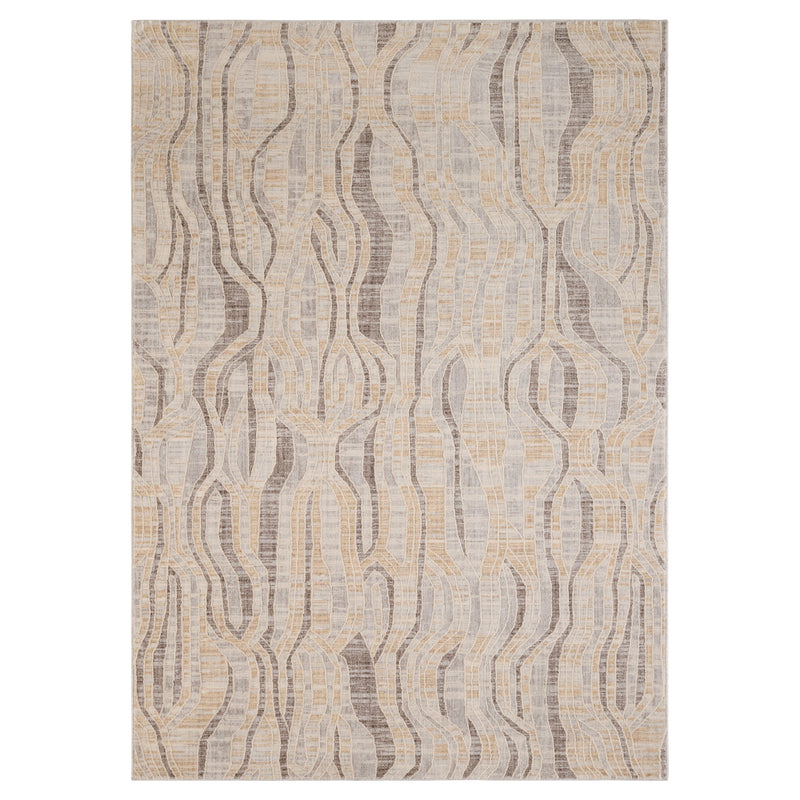 Strata Mist Grey Ribbon Trellis - E1011 - 5' x 8'