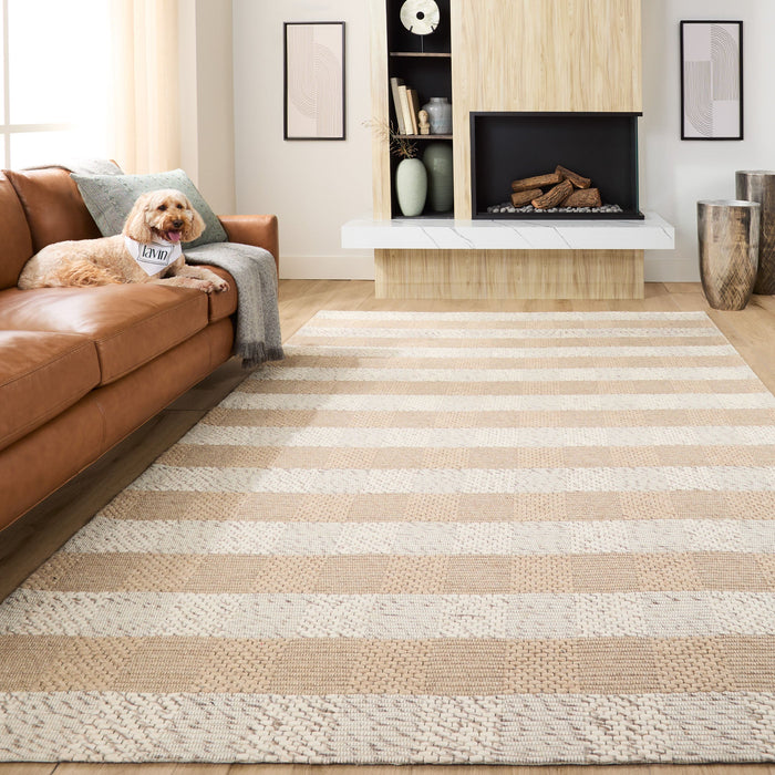Jaya Beige Orange Stripe - N1008 - 7' x 9'