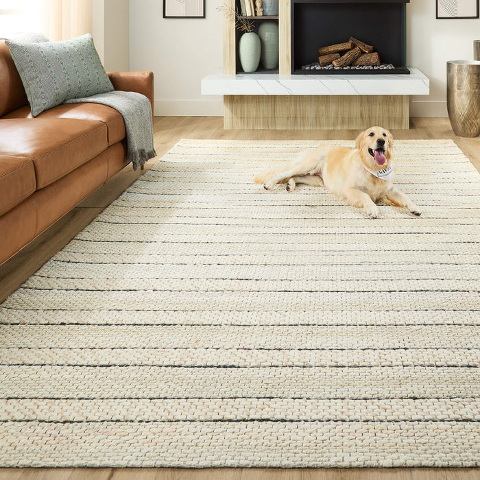 Natural Luxe Ivory Stripe - N1009 - 5' x 8'